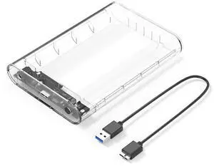 3.5 Inch External Hard Drive Enclosure USB 3.0 to SATA 3.0 Enclosure with 12 V Adapter, Tool-Free Assembly, UASP Acceleration, Supports 16TB Max (Transparent 3139U3) 3.5 Inch External Hard Drive Enclosure USB 3.0 to SATA 3.0 Enclosure with 12 V Adapter, Tool-Free Assembly, UASP Acceleration, Supports 16TB Max (Transparent 3139U3)