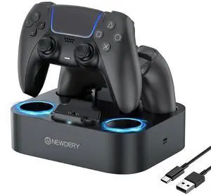 for PS5 Controller Charger Station Compatible with Dualsense Edge, Fast Charging Dock Stand with Cable, Dual Controller Charging Station for PlayStation 5 &for DualSense Edge for PS5 Controller Charger Station Compatible with Dualsense Edge, Fast Charging Dock Stand with Cable, Dual Controller Charging Station for PlayStation 5 &for DualSense Edge