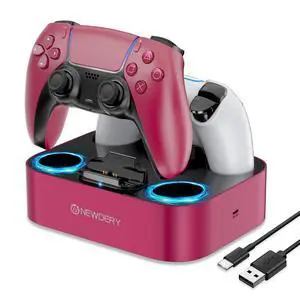 for PS5 Controller Charger Station, Dual Charging Dock for PlayStation 5 DualSense/Edge Controller, Fast Charging Stand with Type-C Cable, Gamer Gift for Women & Girls, Mother's Day for PS5 Controller Charger Station, Dual Charging Dock for PlayStation 5 DualSense/Edge Controller, Fast Charging Stand with Type-C Cable, Gamer Gift for Women & Girls, Mother's Day