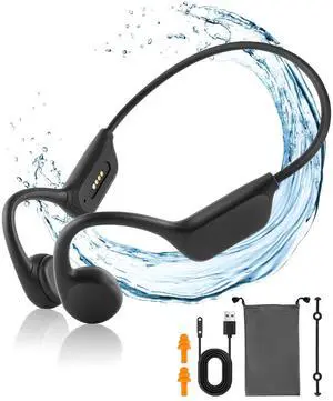 Swimming Headphones - IPX8 Waterproof, Bone Conduction, Wireless Bluetooth 5.3, MP3 Dual Mode, Stores 2500+ Songs, Underwater High Sound Quality Swimming Headphones - IPX8 Waterproof, Bone Conduction, Wireless Bluetooth 5.3, MP3 Dual Mode, Stores 2500+ Songs, Underwater High Sound Quality