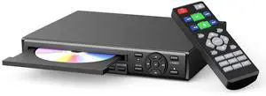 HDMI DVD Player for TV Region Free All-Region DVD Player, Full HD 1080p Upscaling, USB Playback & Multi-Format Support, Compact Design with Remote HDMI DVD Player for TV Region Free All-Region DVD Player, Full HD 1080p Upscaling, USB Playback & Multi-Format Support, Compact Design with Remote