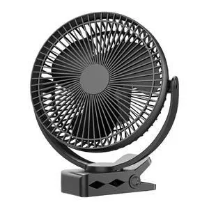 Clip on Fan, Rechargeable Portable Fan, 8 Inch Small Desk Fan - 10000mAh Battery Powered Fan with 4 Speed, 360° Rotation Personal Fan Suitable for Golf Cart, Bedroom, Travel and Camping (Black) Clip on Fan, Rechargeable Portable Fan, 8 Inch Small Desk Fan - 10000mAh Battery Powered Fan with 4 Speed, 360° Rotation Personal Fan Suitable for Golf Cart, Bedroom, Travel and Camping (Black)