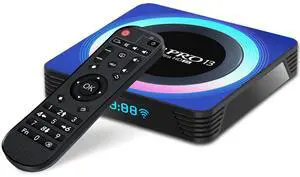 Android TV Box 13.0, 4GB RAM/32GB ROM, Quad-Core CPU Smart Box with Dual-Band Wi-Fi 6, Ethernet, Bluetooth 5.0, 4K HDR10 Android TV Box 13.0, 4GB RAM/32GB ROM, Quad-Core CPU Smart Box with Dual-Band Wi-Fi 6, Ethernet, Bluetooth 5.0, 4K HDR10