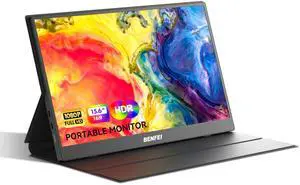 Portable Monitor 15.6'', FHD 1080P HDMI USB-C Gaming Display, Ultra-Slim IPS HDR Screen w/Smart Cover & Speakers, Plug & Play External Monitor for Laptop PC Phones Tablet PS5/4 Xbox Switch Portable Monitor 15.6'', FHD 1080P HDMI USB-C Gaming Display, Ultra-Slim IPS HDR Screen w/Smart Cover & Speakers, Plug & Play External Monitor for Laptop PC Phones Tablet PS5/4 Xbox Switch