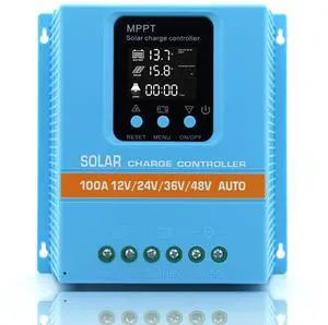 Upgraded 100A MPPT Solar Charge Controller 12V 24V 36V 48V LCD Display Battery Intelligent Regulator Max 100V Input Dual USB for Lead-Acid/Lithium Upgraded 100A MPPT Solar Charge Controller 12V 24V 36V 48V LCD Display Battery Intelligent Regulator Max 100V Input Dual USB for Lead-Acid/Lithium