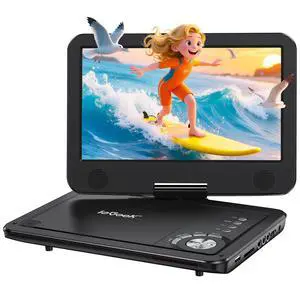 Portable DVD Player 12.5", with 10.5" HD Swivel Screen, Car Travel DVD Players 5 Hrs Rechargeable Battery, No Region Restrict Video Player for Kids, Remote Control, Sync TV, USB&SD, Black Portable DVD Player 12.5", with 10.5" HD Swivel Screen, Car Travel DVD Players 5 Hrs Rechargeable Battery, No Region Restrict Video Player for Kids, Remote Control, Sync TV, USB&SD, Black