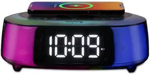 Alarm Clock Radio with Qi2 Magnetic Wireless Charger, Bluetooth Speaker, and 2 USB Chargers (iBTW282) Alarm Clock Radio with Qi2 Magnetic Wireless Charger, Bluetooth Speaker, and 2 USB Chargers (iBTW282)