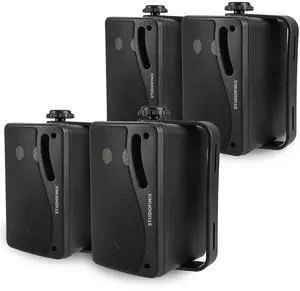 3.5'' Passive Outdoor Speakers Wired Waterproof,400W Premium Mountable Wall Mount Speakers with Superior Sound,All-Weather Durability,for Patio Marine Boat Garage Indoor(Black 2 Pairs) 3.5'' Passive Outdoor Speakers Wired Waterproof,400W Premium Mountable Wall Mount Speakers with Superior Sound,All-Weather Durability,for Patio Marine Boat Garage Indoor(Black 2 Pairs)