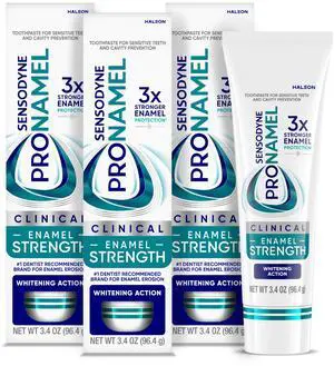 Clinical Enamel Strengthening Toothpaste, Whitening Action, 3.4 oz (3 Pack) Clinical Enamel Strengthening Toothpaste, Whitening Action, 3.4 oz (3 Pack)