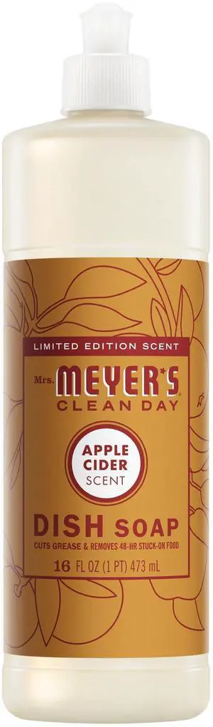 CLEAN DAY Liquid Dish Soap, Apple Cider Scent, 16 Fl Oz Bottle CLEAN DAY Liquid Dish Soap, Apple Cider Scent, 16 Fl Oz Bottle