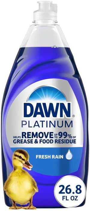 Platinum Liquid Dish Soap, Dishwashing Liquid, Grease Removal, Fresh Rain, 26.8oz Platinum Liquid Dish Soap, Dishwashing Liquid, Grease Removal, Fresh Rain, 26.8oz