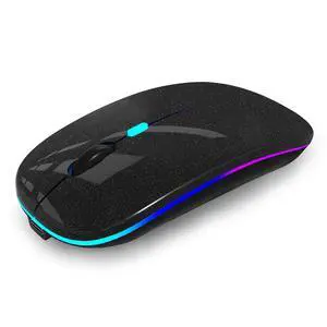 Wireless Bluetooth Mouse, Rechargeable Laptop Mice, Black Bright Wireless Bluetooth Mouse, Rechargeable Laptop Mice, Black Bright