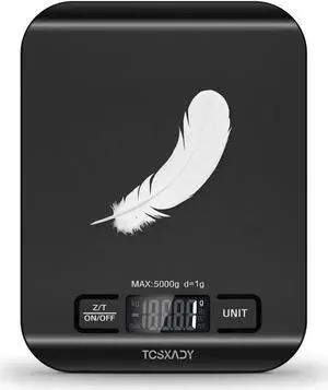 Food Scale, 11lb Kitchen Scale with 6 Units LCD Display and Tare Function, 0.05oz/1g Digital Kitchen Scale Compact Design for Baking, Healthy Cooking, Meal Prep, 304 Stainless Steel Black Food Scale, 11lb Kitchen Scale with 6 Units LCD Display and Tare Function, 0.05oz/1g Digital Kitchen Scale Compact Design for Baking, Healthy Cooking, Meal Prep, 304 Stainless Steel Black