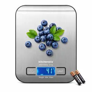 Digital Food Kitchen Scale, 11lb/5kg Capacity with 1g Precision, 5 Units (g/oz/lb:oz/ml/fl'oz), 304 Stainless Steel Surface, Backlit LCD, Tare Function for Cooking, Baking, Keto & Meal Prep Digital Food Kitchen Scale, 11lb/5kg Capacity with 1g Precision, 5 Units (g/oz/lb:oz/ml/fl'oz), 304 Stainless Steel Surface, Backlit LCD, Tare Function for Cooking, Baking, Keto & Meal Prep