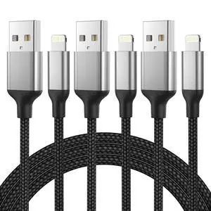 2FT USB A to Lightning Cable, 3Pack iPhone Charger Cord for iPhone 14/13/12 2FT USB A to Lightning Cable, 3Pack iPhone Charger Cord for iPhone 14/13/12