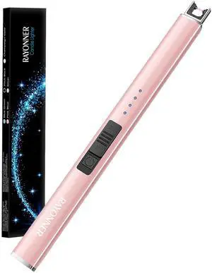 Electric Candle Lighter USB Plasma Arc Windproof Rose Gold Electric Candle Lighter USB Plasma Arc Windproof Rose Gold