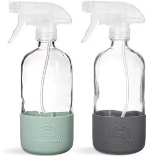 - Glass Spray Bottles for Cleaning, Silicone Sleeve Bottom for Protection, Reusable Glass Spray Bottles 16 Oz With Adjustable Nozzle Settings (2 Pack) - Glass Spray Bottles for Cleaning, Silicone Sleeve Bottom for Protection, Reusable Glass Spray Bottles 16 Oz With Adjustable Nozzle Settings (2 Pack)