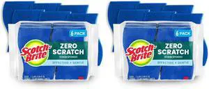 Zero Scratch Scrub Sponge, 6 Kitchen Sponges for Cleaning Around the Home, Bathroom & More, Scratch-Free Dish Scrubber, Multi-Surface Safe, Best for Nonstick Pots and Pans, (Pack of 2) Zero Scratch Scrub Sponge, 6 Kitchen Sponges for Cleaning Around the Home, Bathroom & More, Scratch-Free Dish Scrubber, Multi-Surface Safe, Best for Nonstick Pots and Pans, (Pack of 2)