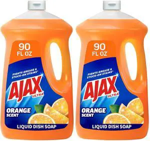 Ultra Liquid Dish Soap Orange Scent, Triple Action, 90 fl oz Bottle (Pack of 2) Ultra Liquid Dish Soap Orange Scent, Triple Action, 90 fl oz Bottle (Pack of 2)