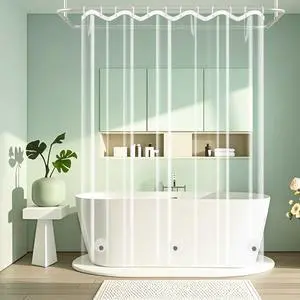 Waterproof Clear Shower Curtain with 3 Large Magnets, Bpa-Free PEVA 8G Shower Curtain Liner Weighted, 72 x 72 inch See Through Transparent Plastic Shower Curtain Durable for Bathroom Waterproof Clear Shower Curtain with 3 Large Magnets, Bpa-Free PEVA 8G Shower Curtain Liner Weighted, 72 x 72 inch See Through Transparent Plastic Shower Curtain Durable for Bathroom