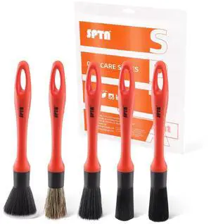 Car Detailing Brush Set, 5 Pack Soft Mixed Hair Auto Detail Brush Kit No Scratch for Automotive Elegant Surface Interior Exterior Dashboard Emblems Panels Engine Bay Wheels Air Vent Seat Leather Car Detailing Brush Set, 5 Pack Soft Mixed Hair Auto Detail Brush Kit No Scratch for Automotive Elegant Surface Interior Exterior Dashboard Emblems Panels Engine Bay Wheels Air Vent Seat Leather