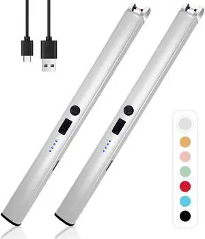 2 PCS Candle Lighter,Windproof Flameless Rechargeable Electric Lighter 2 PCS Candle Lighter,Windproof Flameless Rechargeable Electric Lighter