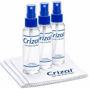 ® Eyeglass Cleaner Kit | 6-Pack with Lens Cleaner Spray & Premium Microfiber Cleaning Cloth | Designed & Tested by Crizal® | Safe for Advanced AR & Anti-Reflective Lens Coatings ® Eyeglass Cleaner Kit | 6-Pack with Lens Cleaner Spray & Premium Microfiber Cleaning Cloth | Designed & Tested by Crizal® | Safe for Advanced AR & Anti-Reflective Lens Coatings