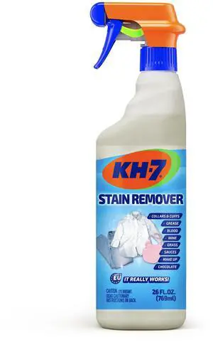 KH7 Stain Remover: Powerful Pre-Treatment for Tough Stains on Clothes. Removes All Types of Stains, Blood, Grass, Grease, Makeup and More, 26 oz KH7 Stain Remover: Powerful Pre-Treatment for Tough Stains on Clothes. Removes All Types of Stains, Blood, Grass, Grease, Makeup and More, 26 oz