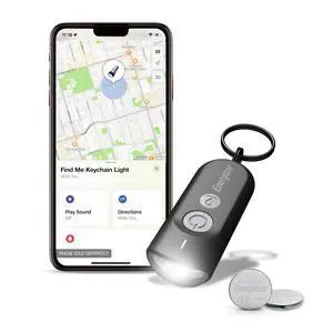 Find Me Keychain Light, Apple Find My Bluetooth Tracker, Black Find Me Keychain Light, Apple Find My Bluetooth Tracker, Black
