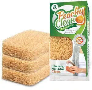 Silicone Dish Sponge Scrubbers, Unscented Freshness, Non-Scratch, Odor-Resistant, Durable Dish Sponges for Kitchen 3pk Silicone Dish Sponge Scrubbers, Unscented Freshness, Non-Scratch, Odor-Resistant, Durable Dish Sponges for Kitchen 3pk