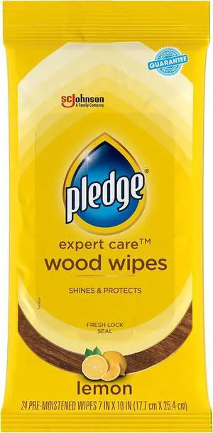 Pledge Pre-Moistened Wood Furniture Polish Wipes, Lemon, 24 Count, (1-Pack) Pledge Pre-Moistened Wood Furniture Polish Wipes, Lemon, 24 Count, (1-Pack)