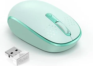 TECKNET Compact Ambidextrous Wireless Mouse for Laptop Mint Green TECKNET Compact Ambidextrous Wireless Mouse for Laptop Mint Green
