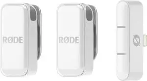 RØDE Wireless Micro - Compact Wireless Microphone, Two Mics with Charge Case for Smartphone Content Creation - Lightning, White RØDE Wireless Micro - Compact Wireless Microphone, Two Mics with Charge Case for Smartphone Content Creation - Lightning, White