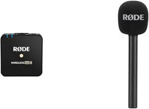 RØDE Wireless GO II TX Ultra-Compact Transmitter Bundle with Interview GO Handheld Adaptor for Wireless GO RØDE Wireless GO II TX Ultra-Compact Transmitter Bundle with Interview GO Handheld Adaptor for Wireless GO