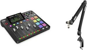 Rode Rodecaster Pro II Podcast Production Console & PSA1+ Desk-mounted Broadcast Microphone Boom Arm Rode Rodecaster Pro II Podcast Production Console & PSA1+ Desk-mounted Broadcast Microphone Boom Arm