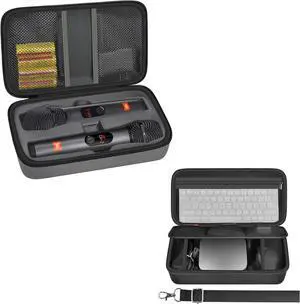 Grey Case for JBL Wireless Two Microphone System/for JBL PartyBox Wireless Mic and All-in-One Desktop Computer Case Grey Case for JBL Wireless Two Microphone System/for JBL PartyBox Wireless Mic and All-in-One Desktop Computer Case