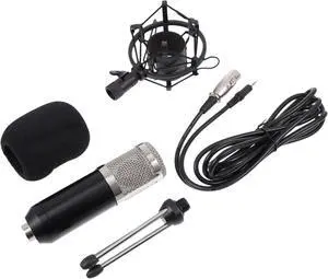 1set Durable Condenser Microphone Kit for Live Broadcast Ktv and Conferences Wired Power Supply Versatile Use for Music Recording and Streaming 1set Durable Condenser Microphone Kit for Live Broadcast Ktv and Conferences Wired Power Supply Versatile Use for Music Recording and Streaming