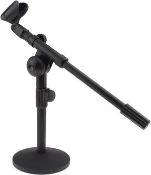 Black Adjustable 13inch Heavy Base And Iron Shaft Desktop Mic Stands With Microphone Clip Holder Black Adjustable 13inch Heavy Base And Iron Shaft Desktop Mic Stands With Microphone Clip Holder