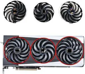Graphics Card 87MM 95MM Sapphire RX6900 XT GPU Fan Compatible with Nitro+AMD Radeon RX 6700 6800 6900 XT Graphics Card Cooling(Black) Graphics Card 87MM 95MM Sapphire RX6900 XT GPU Fan Compatible with Nitro+AMD Radeon RX 6700 6800 6900 XT Graphics Card Cooling(Black)
