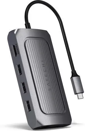 Satechi USB C Hub Multiport Adapter, USB 4 with 8K HDMI, 100W USB C PD Charging, 3X USB-A, Ethernet, Micro/SD Card Readers, Audio Jack, for MacBook & Windows Satechi USB C Hub Multiport Adapter, USB 4 with 8K HDMI, 100W USB C PD Charging, 3X USB-A, Ethernet, Micro/SD Card Readers, Audio Jack, for MacBook & Windows