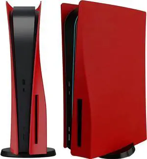 PS5 Console Replacement Shell, Megadream Hard ABS Shockproof Anti-Scratch Dustproof Case Cover Replace Faceplate Compatible with PlayStation 5 Disc Edition - Red PS5 Console Replacement Shell, Megadream Hard ABS Shockproof Anti-Scratch Dustproof Case Cover Replace Faceplate Compatible with PlayStation 5 Disc Edition - Red