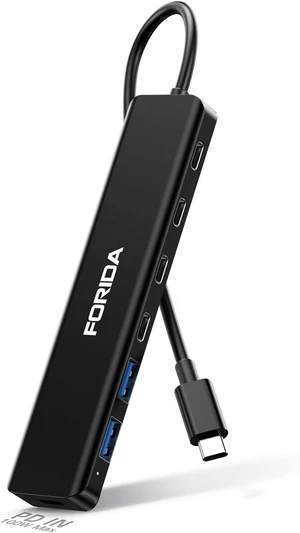 7-Port USB C Hub 10Gbps, 4-Port USB 3.2 Multiport Data Adapter for Laptop, Type-C Pass-Through Charging Port, 2 USB 2.0, USB- C Extender Compatible with MacBook, Surface Pro, XPS and More (Black) 7-Port USB C Hub 10Gbps, 4-Port USB 3.2 Multiport Data Adapter for Laptop, Type-C Pass-Through Charging Port, 2 USB 2.0, USB- C Extender Compatible with MacBook, Surface Pro, XPS and More (Black)