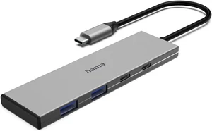 Hama | USB-C Hub (4 Ports 2X USB-A + 2X USB-C, USB 3.2 Gen2 up to 10 Gbit/s, Power Delivery 100 W, Aluminium Housing) Grey Hama | USB-C Hub (4 Ports 2X USB-A + 2X USB-C, USB 3.2 Gen2 up to 10 Gbit/s, Power Delivery 100 W, Aluminium Housing) Grey