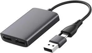 NUOBESTY Type-c to High Definition Video Converter USB Adapter for Laptop Monitor Extender Dual Display NUOBESTY Type-c to High Definition Video Converter USB Adapter for Laptop Monitor Extender Dual Display