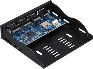 NUOBESTY Front Panel Hub Floppy Disk Bay Port Multi Functional Adapter Stainless NUOBESTY Front Panel Hub Floppy Disk Bay Port Multi Functional Adapter Stainless