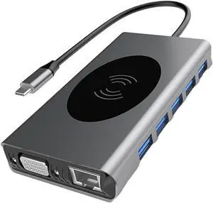 Gadpiparty Compatible USB Hub Type c to USB Pd Charging Card Reader LAN Audio Dock Multi-Device Support Gadpiparty Compatible USB Hub Type c to USB Pd Charging Card Reader LAN Audio Dock Multi-Device Support