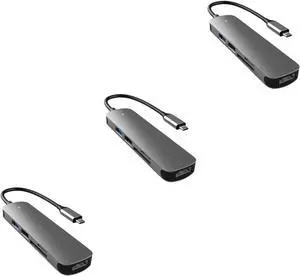 OSALADI 3pcs Aluminum Alloy USB Hub Expansion Transfer Dock Holder for Laptop Phone Multiple USB Ports OSALADI 3pcs Aluminum Alloy USB Hub Expansion Transfer Dock Holder for Laptop Phone Multiple USB Ports