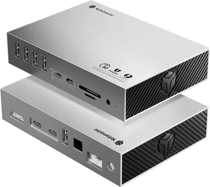 Yottamaster USB 4 Dock Compatible with Thunderbolt 3/4, 15 in 1 USB C Docking Station Dual Monitor for Laptop, DisplayPort, 60W Laptop Charging, S/PDIF, Audio, 6 USB, Gigabit Ethernet, SD/TF - Gray Yottamaster USB 4 Dock Compatible with Thunderbolt 3/4, 15 in 1 USB C Docking Station Dual Monitor for Laptop, DisplayPort, 60W Laptop Charging, S/PDIF, Audio, 6 USB, Gigabit Ethernet, SD/TF - Gray