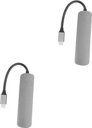 OSALADI 2pcs USB Hub USB Type-c Adapter for Laptop Computer Portable Expansion Transfer Adapters OSALADI 2pcs USB Hub USB Type-c Adapter for Laptop Computer Portable Expansion Transfer Adapters