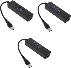OSALADI 3pcs Ethernet -Ports Portable to Laptop for with USB Adapter Rj Hub Type- Data Black - Mbps OSALADI 3pcs Ethernet -Ports Portable to Laptop for with USB Adapter Rj Hub Type- Data Black - Mbps